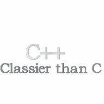 C++: Mais classier do que C camisas bordadas