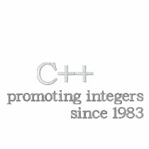 C++: Promovendo inteiros desde 1983 camisas bordadas