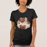 cabeça acolchoada do hipopótamo do país tshirts