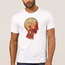 Cabeça anatômica do vintage camiseta