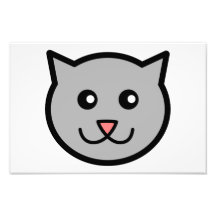 Cabeça cinzenta de sorriso dos desenhos animados d arte de fotos
