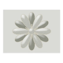 Cabeça de flor leve e verde escuro cartões postais