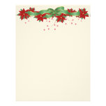 Cabeçalho da poinsétia do Natal Modelos De Papel De Carta