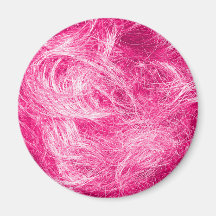 Cabelo cor-de-rosa encaracolado imã de geladeira