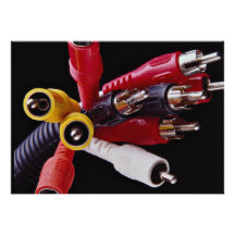 Cabos audio em cores diferentes convites personalizado
