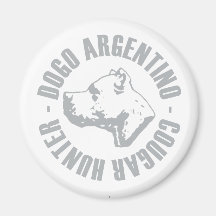 CAÇADOR DO PUMA DE DOGO ARGENTINO IMAS DE GELADEIRA