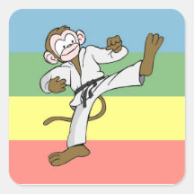 Caçoa a etiqueta das artes marciais adesivo