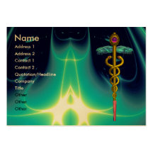 CADUCEUS, papel metálico do ouro amethyst vibrante Cartões De Visitas