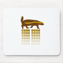 Cães de milho do texugo de mel mousepads