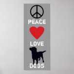 Cães do amor da paz impressão