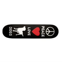Cães do amor da paz skate personalizado
