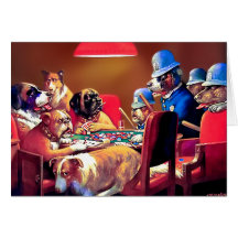 Cães do póquer: Comprimido com quatro áss Cartao