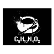Café C8H10N4O2 Cartoes Postais