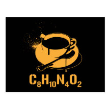Café C8H10N4O2 Cartoes Postais