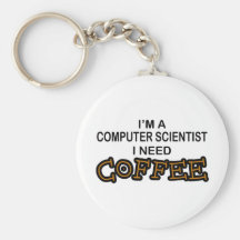 Café da necessidade - cientista de computador chaveiros