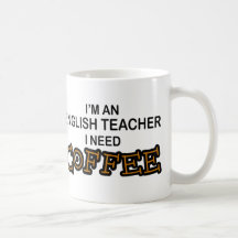 Café da necessidade - professor de inglês caneca