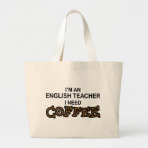 Café da necessidade - professor de inglês bolsas para compras