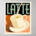 Café Deco Latte Poster