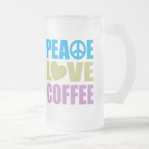 Café do amor da paz canecas