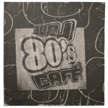 Café do anos 80 do amor do vintage - guardanapo de