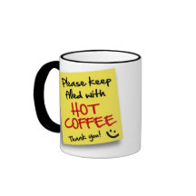 CAFÉ QUENTE do cargo - caneca