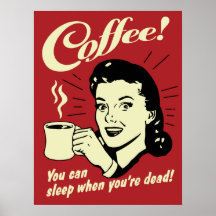 Café você pode dormir quando você está inoperante impressão
