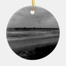 Cais da praia de Flagler da linha costeira Ornamento Para Arvore De Natal