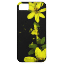 Caixa abstrata das flores amarelas para o iPhone Capas iPhone 5