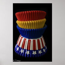 Caixa americana do cupcake posteres
