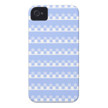Caixa asteca AZUL de flower power iPhone 4 Capas