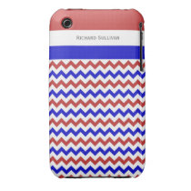 Caixa azul branca vermelha patriótica do iPhone 3G capas casemate