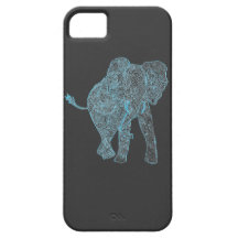 Caixa azul/cinzenta do iPhone 5 do elefante Capas De iPhone 5 Case-Mate