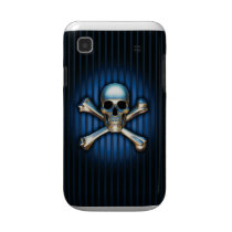 Caixa azul da galáxia de Samsung do crânio Capa Samsung Galaxy S