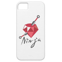 Caixa branca do iPhone 5 de Ninja do rubi do geek Capa iPhone 5