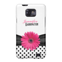 Caixa cor-de-rosa da galáxia de Samsung das bolinh Capas Samsung Galaxy S2