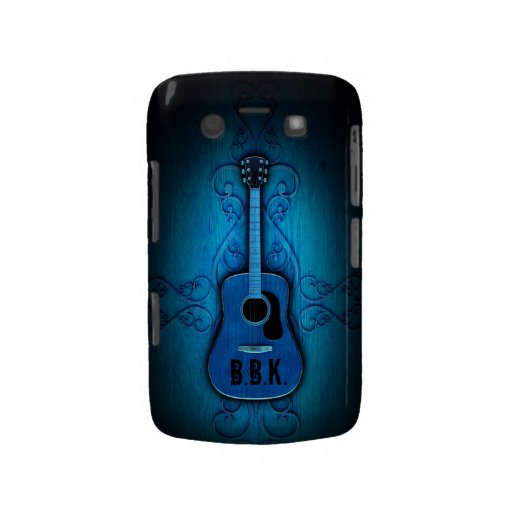 Caixa corajosa de Blackberry da guitarra dos azuis Capa Blackberry Bold