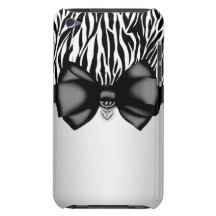 Caixa curvada doce e Sassy do impressão da zebra Capas iPod Barely There