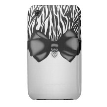 Caixa curvada doce e Sassy do impressão da zebra Capa iPhone 3