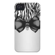 Caixa curvada doce e Sassy do impressão da zebra Capas iPhone 4 Case-Mate