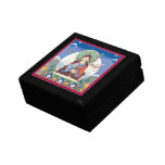 CAIXA DE MADEIRA COM TELHA - Padmasambhava/Guru Ri Estojo Para Jóia