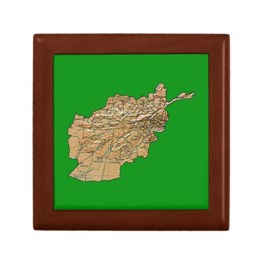 Caixa de presente do mapa de Afeganistão