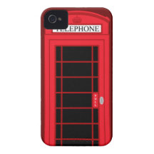 Caixa de telefone público vermelha clássica Reino  iPhone 4 Capas
