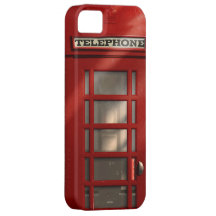 Caixa de telefone vermelha britânica do vintage capa iPhone 5