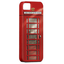 Caixa de telefone vermelha britânica personalizada capa de iPhone 5 Case-Mate