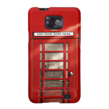 Caixa de telefone vermelha britânica personalizada capas para galaxy s2