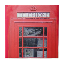 Caixa de telefone vermelha de Londres Azulejo