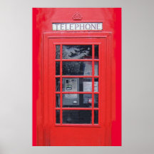 Caixa de telefone vermelha de Londres Posters