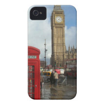 Caixa do telefone de Londres & Big Ben (St.K) Capas iPhone 4 Case-Mate