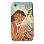 Caixa feminino havaiana do poster vintage iphone3 capas casemate