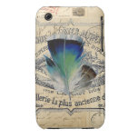 Caixa francesa do cartão da pena iPhone 3 capas